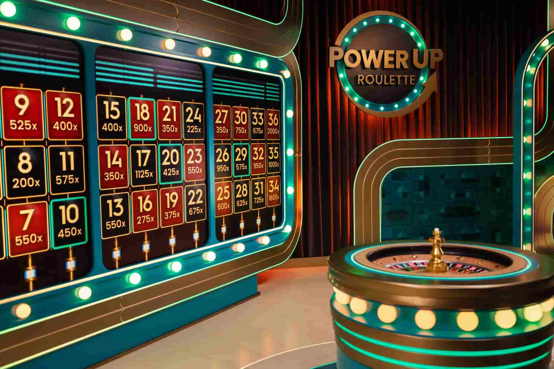 Studio Overview - PowerUP Roulette live game show