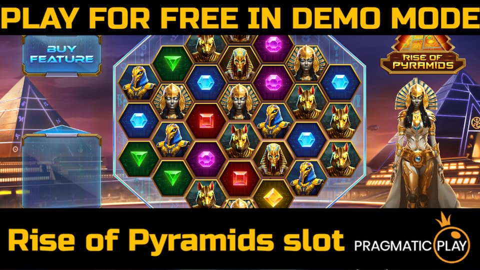 Rise of Pyramids slot game by Pragmatic Play. Play for free in demo mode.