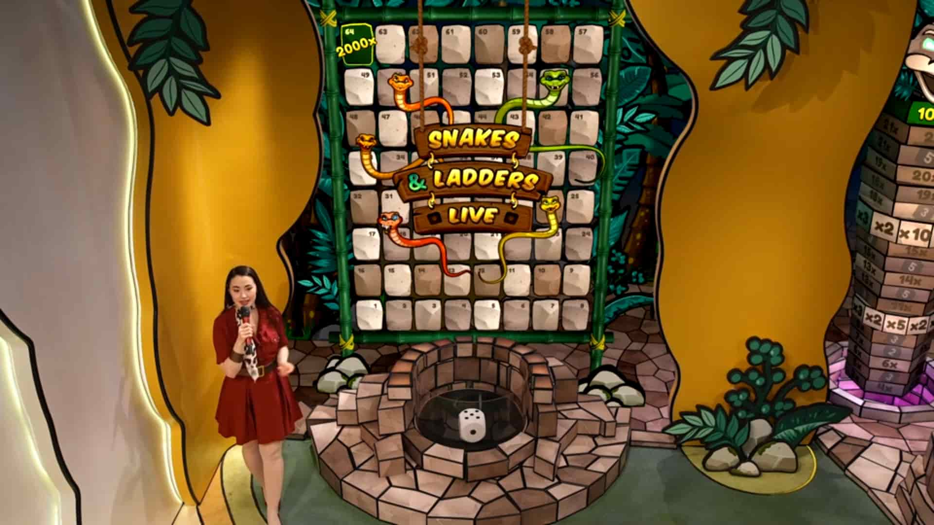 Title drop and endscreen of the Snakes & Ladders Bonus Game - Snakes & Ladders Live game show