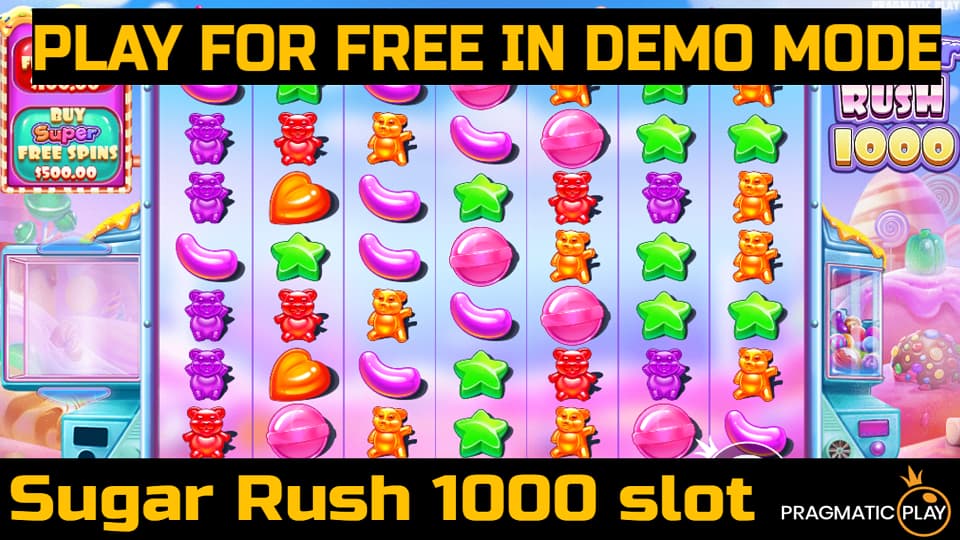 Sugar Rush 1000 slot game by Pragmatic Play. Play for free in demo mode.