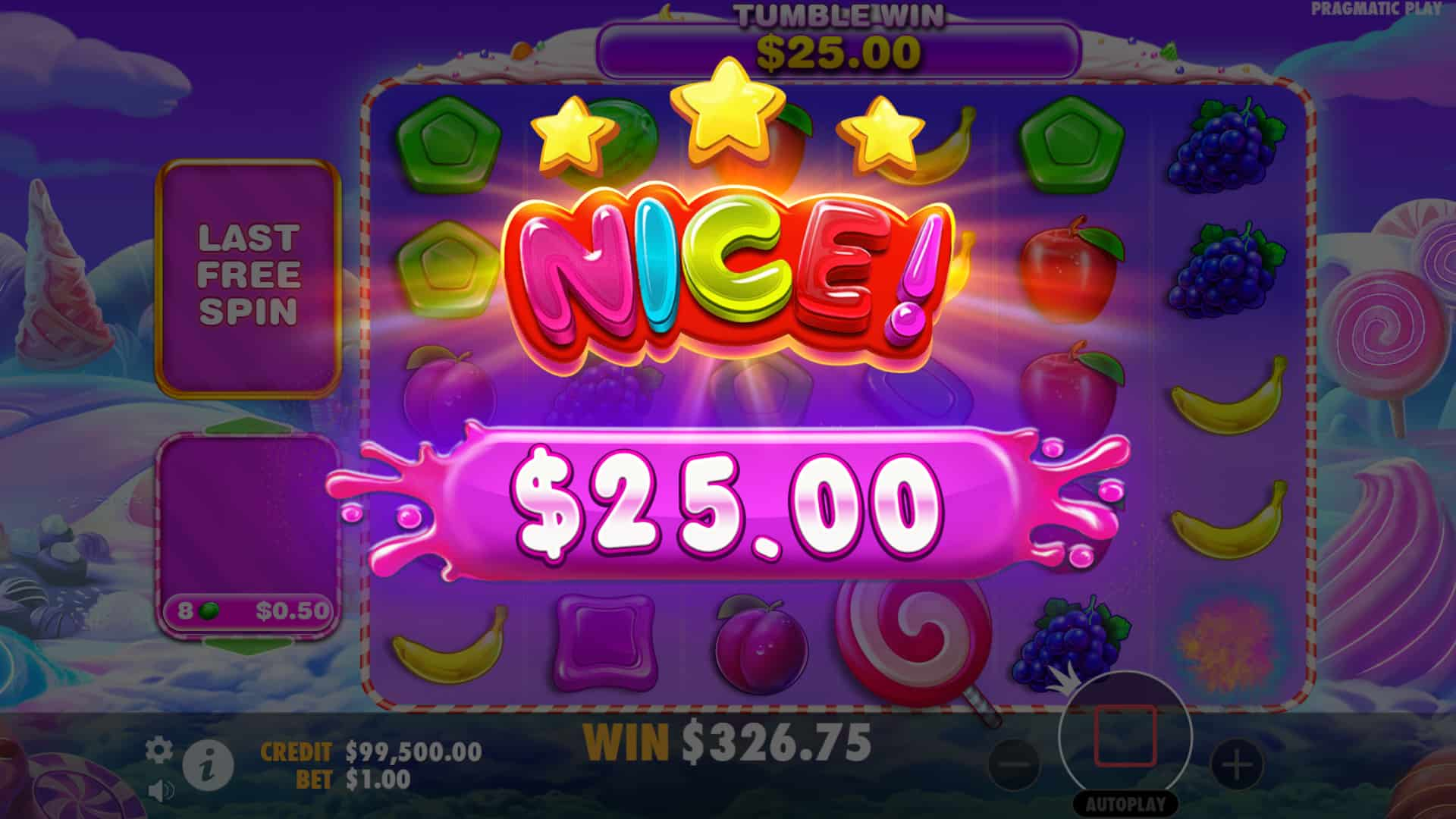 Win Screen - Sweet Bonanza 1000 slot game