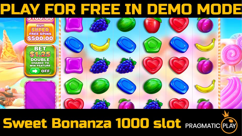 Sweet Bonanza 1000 slot game by Pragmatic Play. Play for free in demo mode.