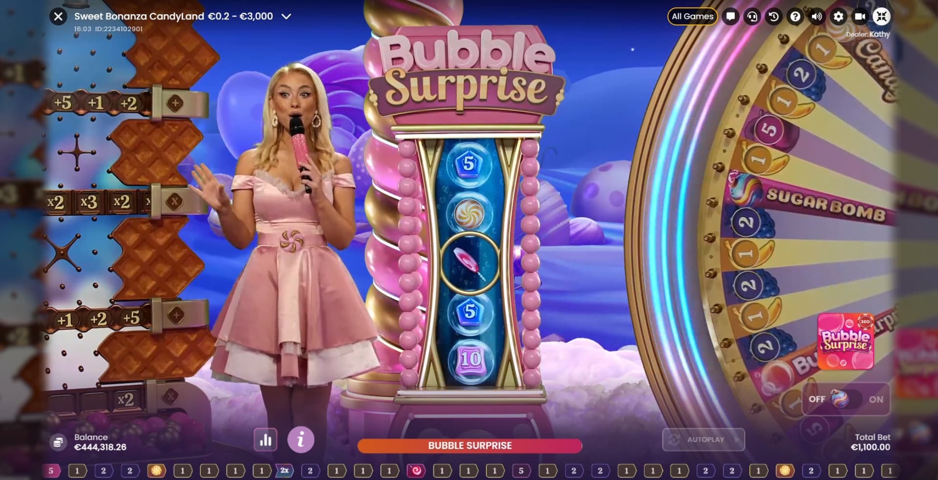 Bubble Surprise Minigame - Sweet Bonanza CandyLand live game show