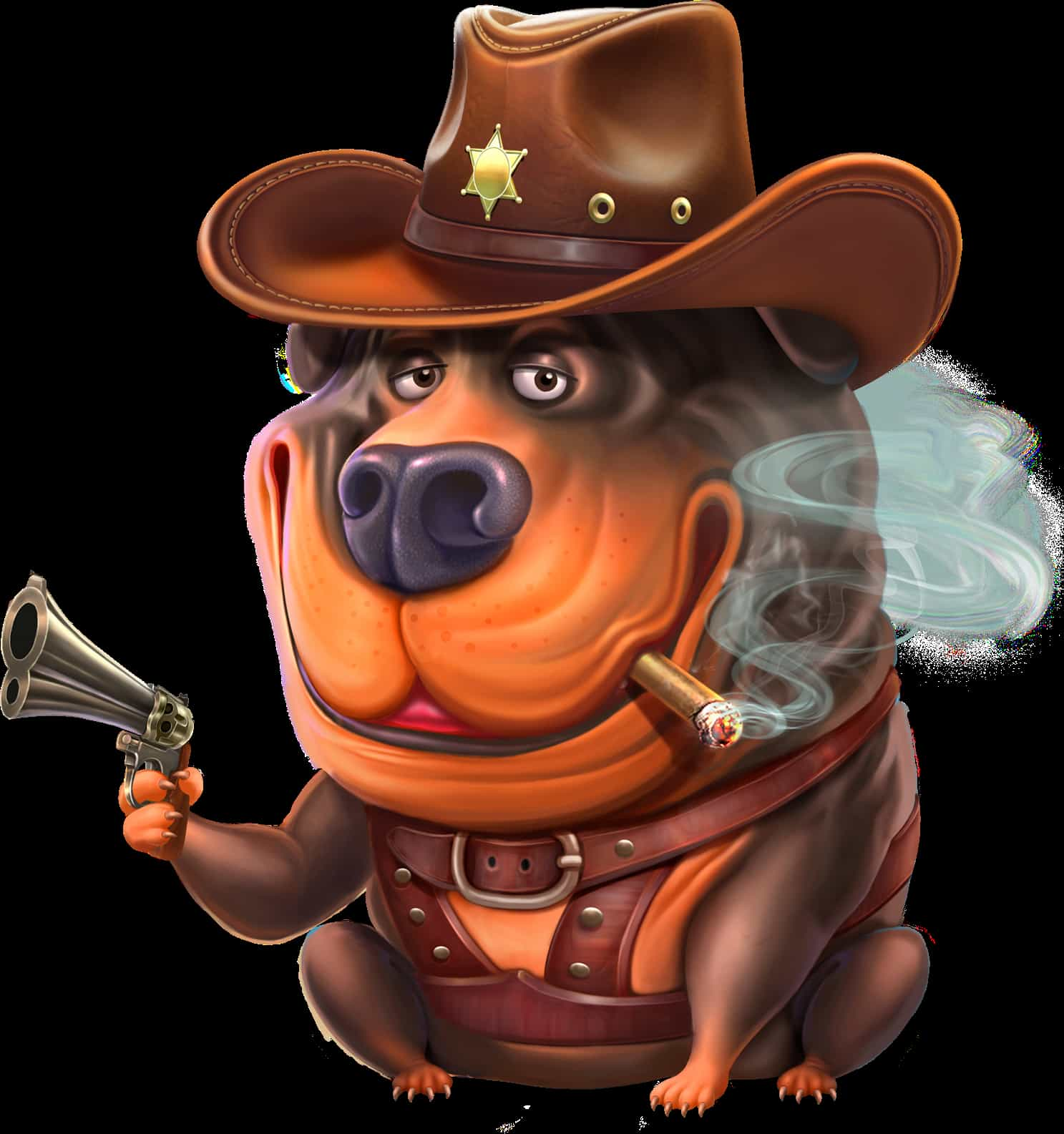 Dog Sheriff, main character of The Dog House – Dog or Alive slot game