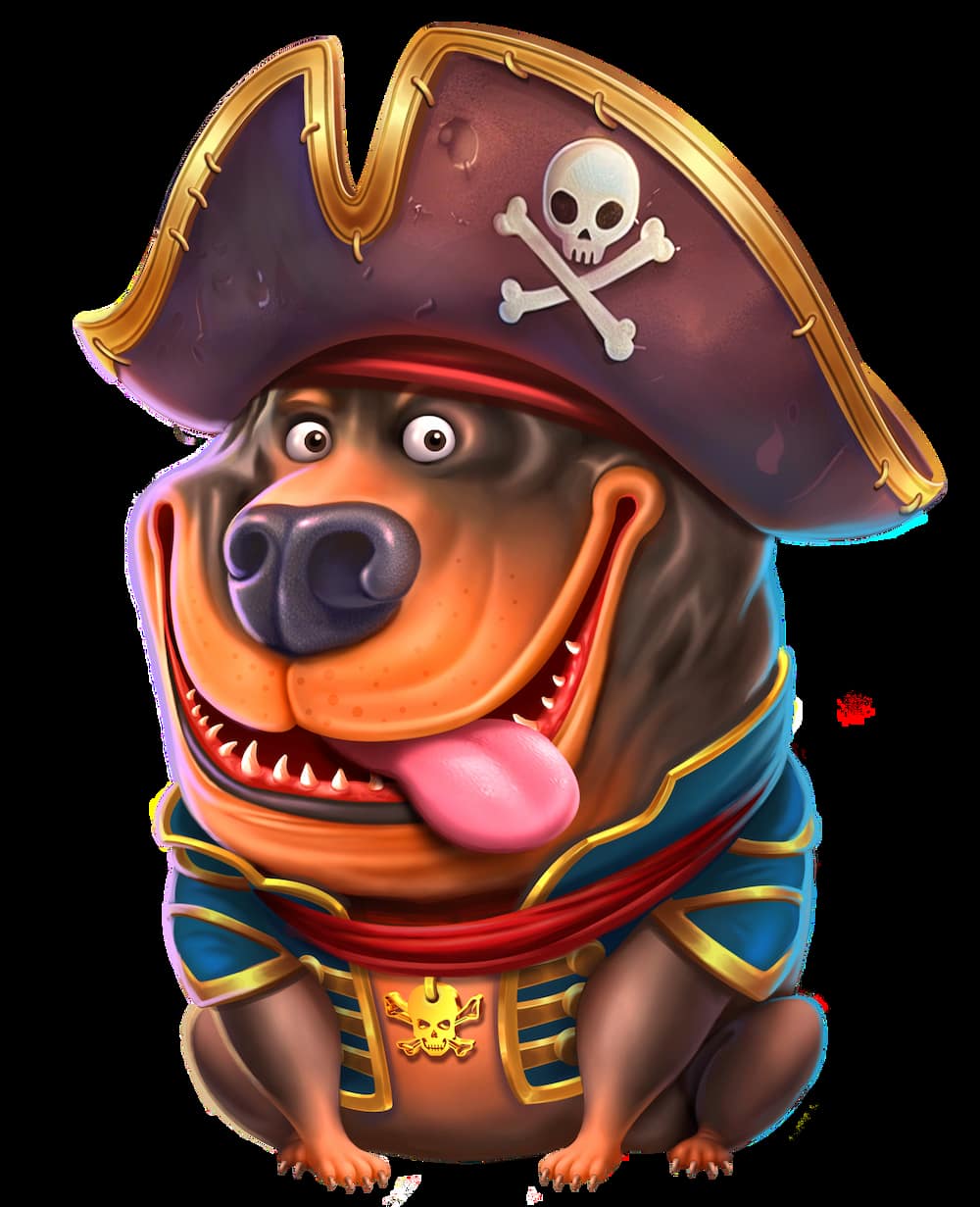 Captain Barkbarossa, main character of The Dog House – Muttley Crew slot game