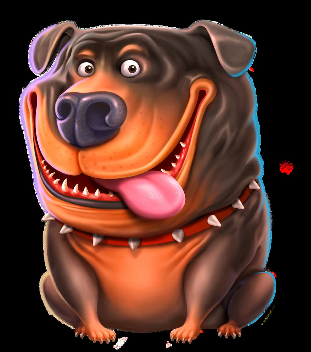 The Rottwiler, one of the dogs of The Dog House slot game