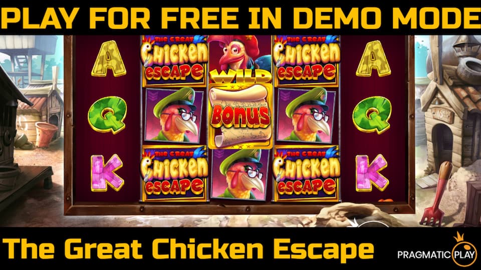 The Great Chicken Escape slot game by Pragmatic Play. Play for free in demo mode.