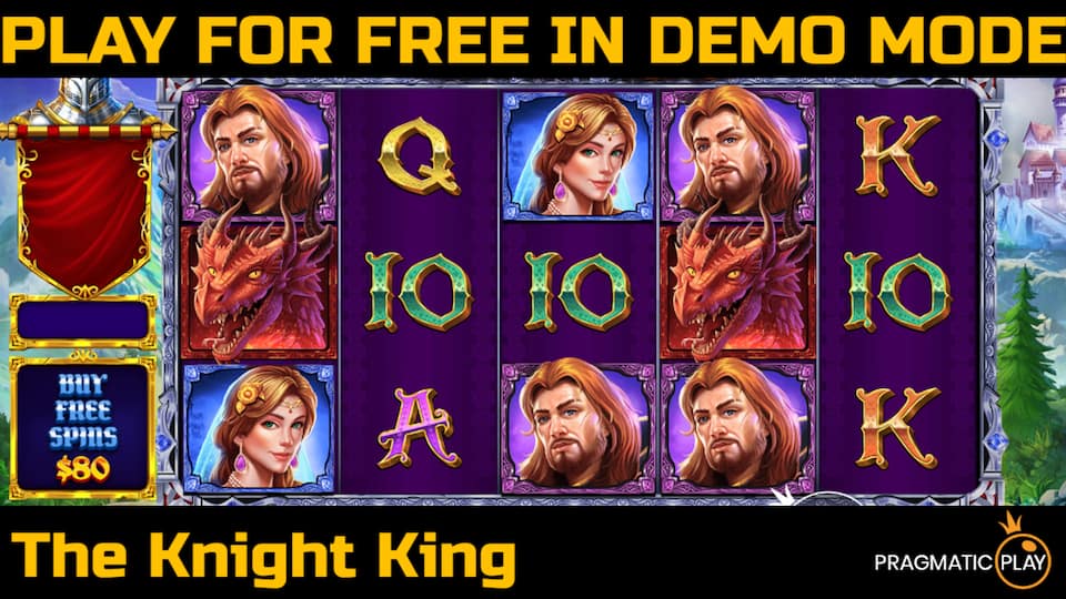 The Knight King slot game by Pragmatic Play. Play for free in demo mode.