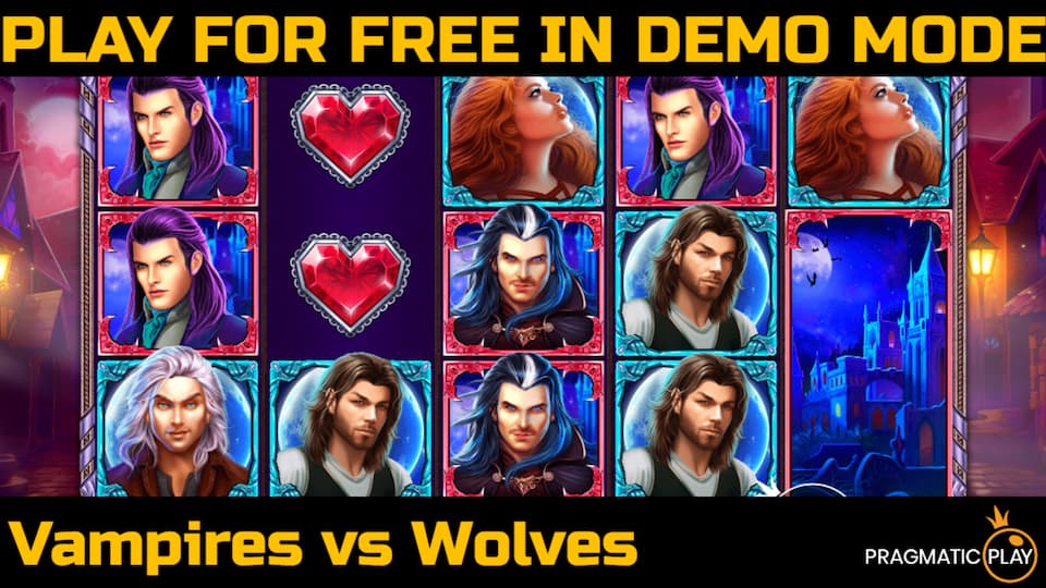 Vampires vs Wolves slot game by Pragmatic Play. Play for free in demo mode.