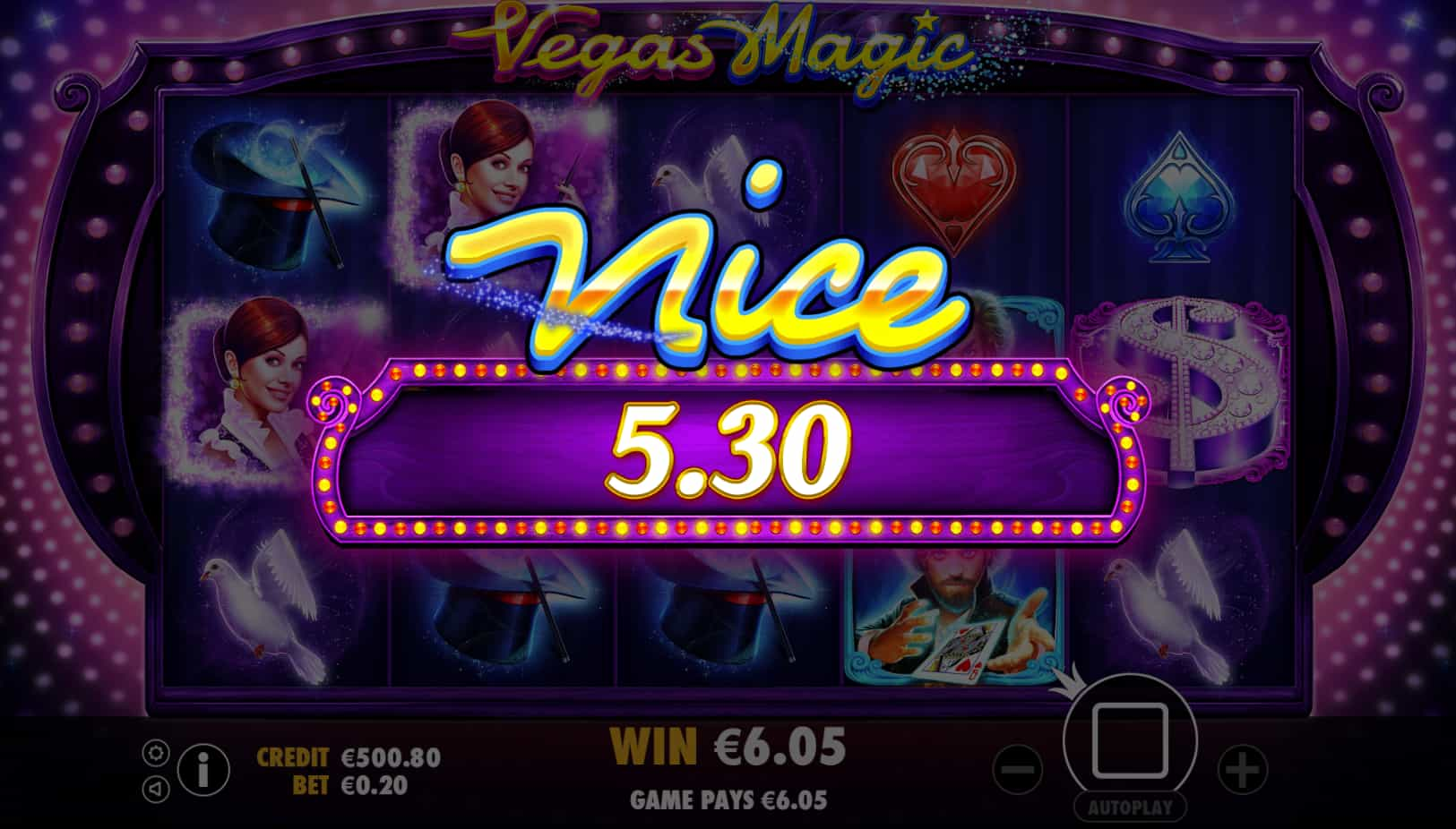 Nice Win Screen - Vegas Magic slot game