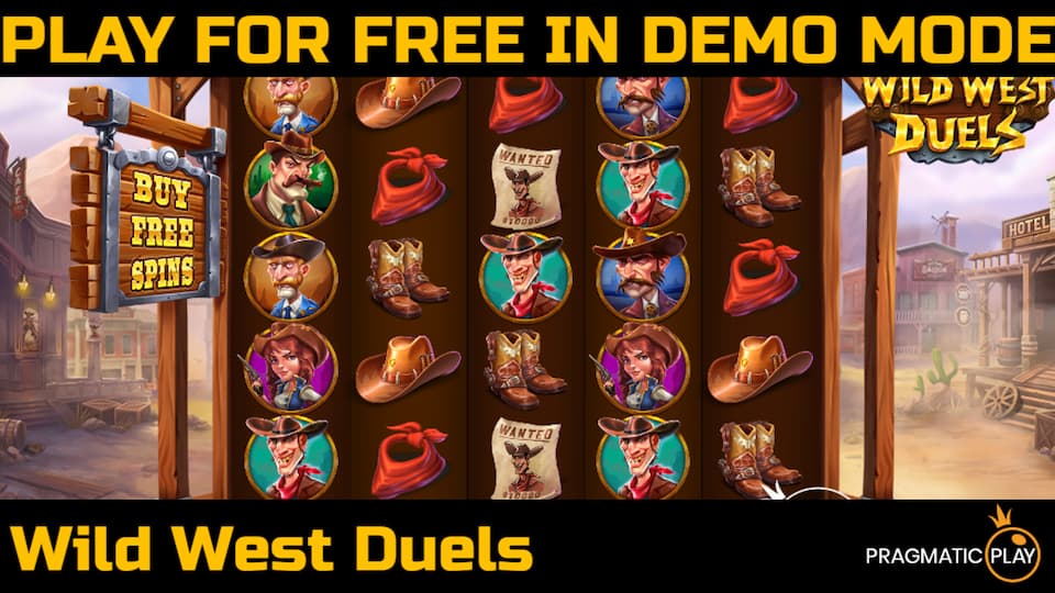 Wild West Duels slot game by Pragmatic Play. Play for free in demo mode.