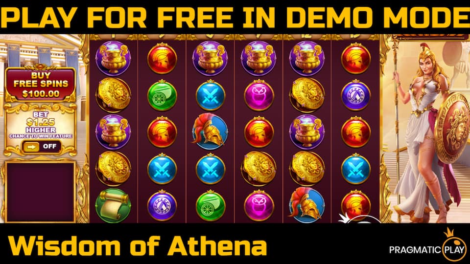 Wisdom of Athena slot game by Pragmatic Play. Play for free in demo mode.