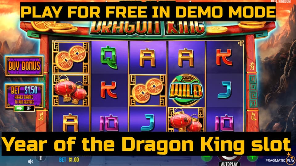 Year of the Dragon King slot game by Pragmatic Play. Play for free in demo mode.