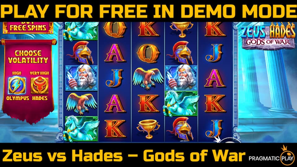 Zeus vs Hades – Gods of War slot game by Pragmatic Play. Play for free in demo mode.