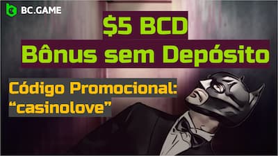 BC.Game Casino bónus de $5 BCD sem depósito e código promocional