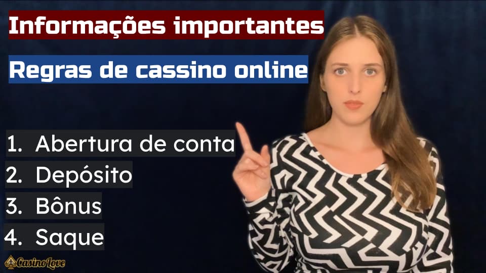 Regras importantes do cassino