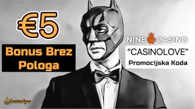 Nine Casino 5€ bonus brez pologa in promocijska koda