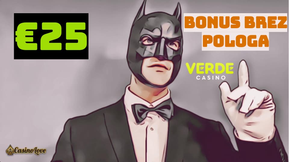 Verde Casino €25 bonus brez pologa