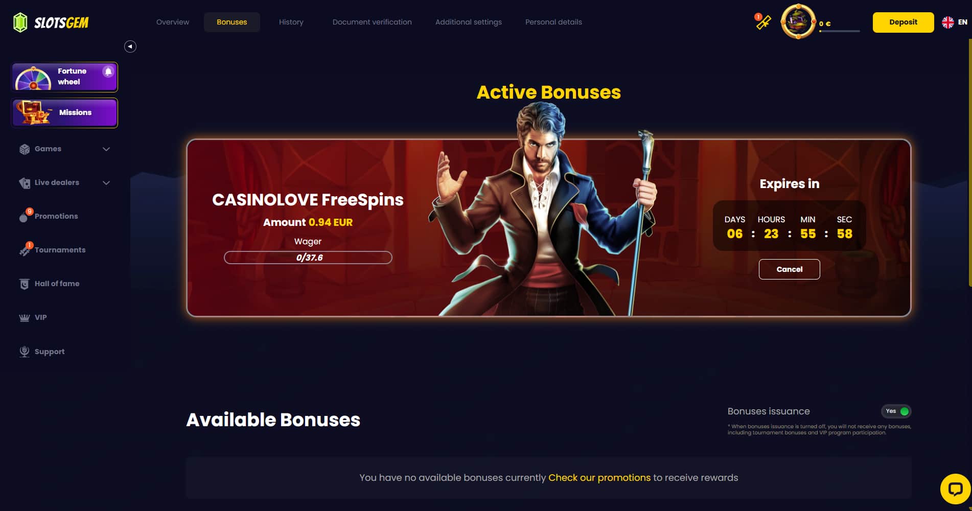 The wins from the free spins are awarded as a bonus which has wagering requirement. You can check the wagering requirement progression in the bonuses menu.