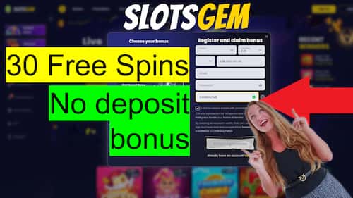 Slotsgem Casino 30 free spins no deposit bonus with promo code