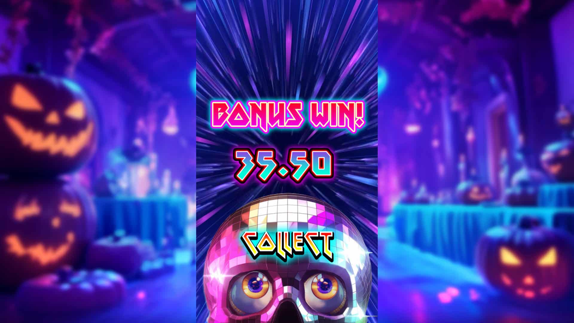 Bonus Game Win Screen - Hallo-Win Party slot game