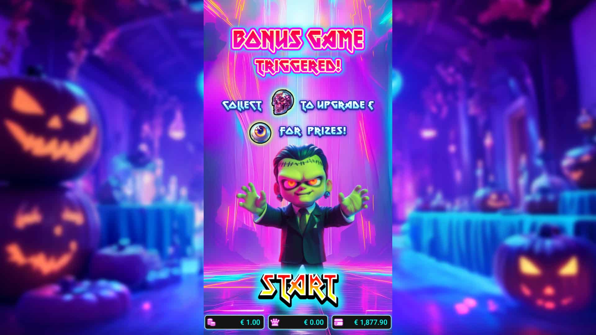Bonus Game Trigger Screen - Hallo-Win Party slot game