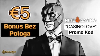 Nine Casino bonus od 5€ bez pologa i promotivni kod