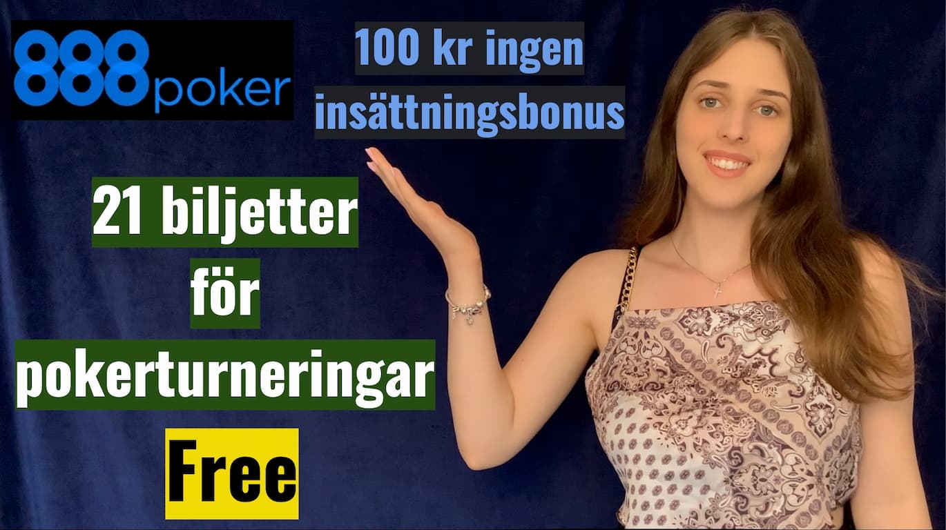 Bonus utan insättning på 888 Poker