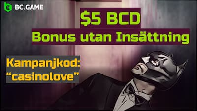 BC.Game Casino 5$ BCD bonus utan insättning och kampanjkod