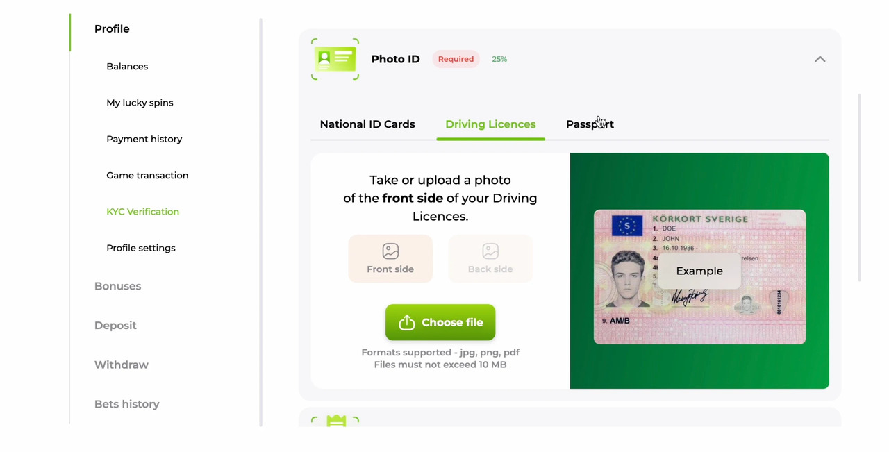 Driving License is an another option for photo ID.